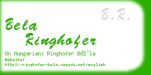 bela ringhofer business card